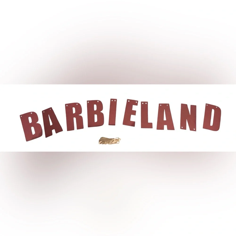 Never Used Barbieland Banner & Barbie Happy Birthday Set